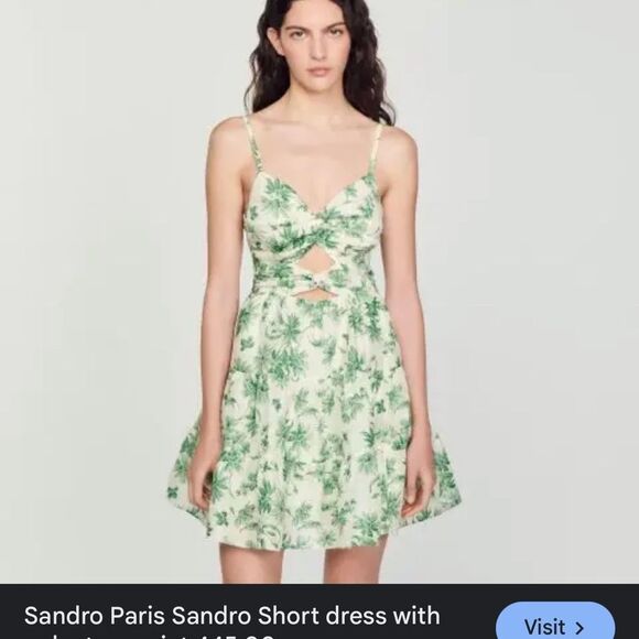 NEW SANDRO PARIS NANCES WOVEN DRESS - Picture 1 of 7